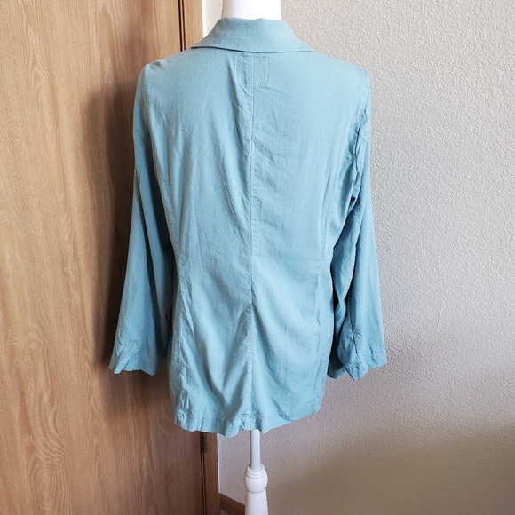 🍍Aqua Linen Blazer - Picture 8 of 9